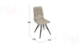 Стул Аспен К3 Черный муар, Велюр Confetti Smoke