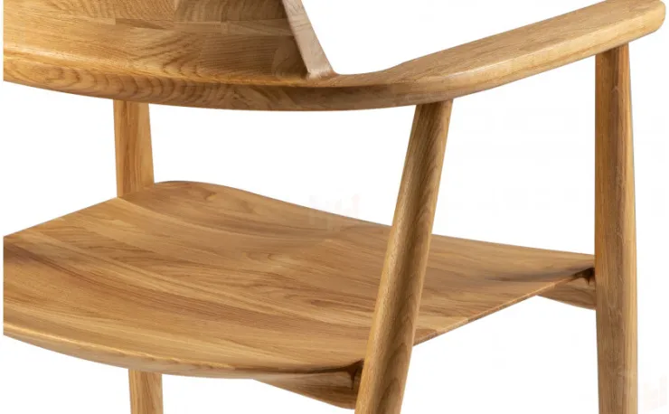 Кресло деревянное из массива дуба Сэн Дуб светлый