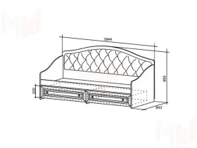 Кровать Алиса 0,8