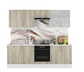 Кухня Европа 2,4 с витриной (крафт серый)