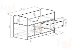 Детская кровать Фанки Кидз 9