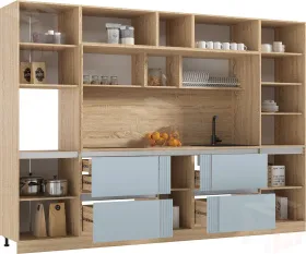 Кухня Карина МДФ 3,2 Пластер Скай