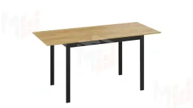 Стол раздвижной Слайд Тип 2 Черный муар, Дуб Крафт золотой