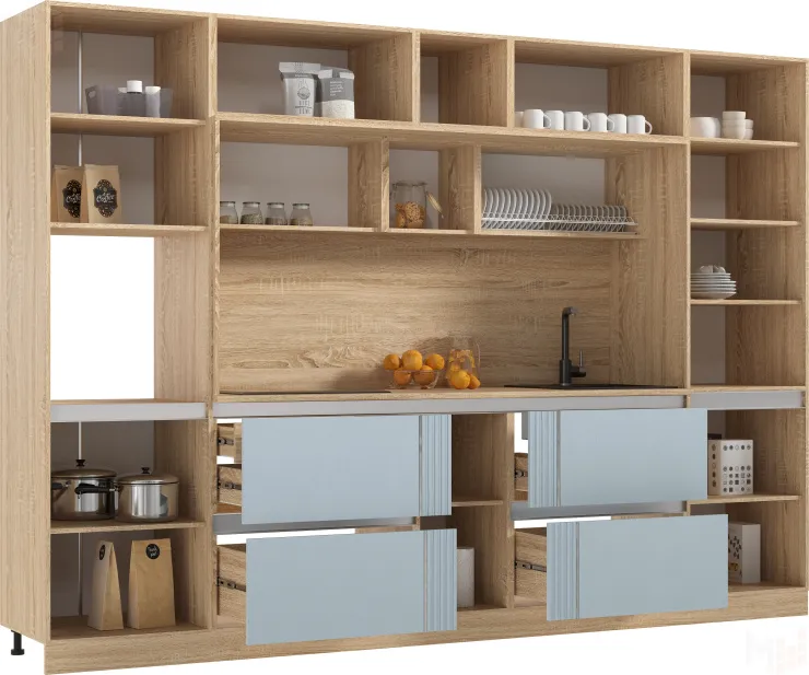 Кухня Карина МДФ 3,2 Пластер Скай