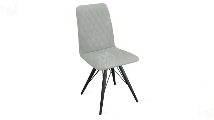 Стул Стенли К3 Черный муар, Велюр Confetti Silver