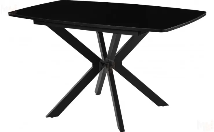 Стол раскладной стеклянный Твин Лофт 130 Чёрный