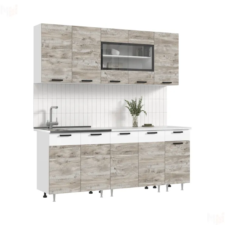 Кухня Рио New 2,0 (490) Юкон/Белый, Белый (Антарес)