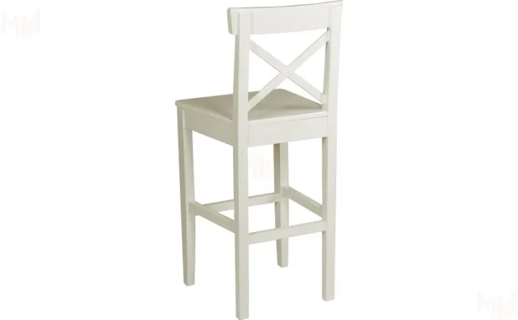 Стул полубарный деревянный с жестким сиденьем Бергольф Слоновая кость