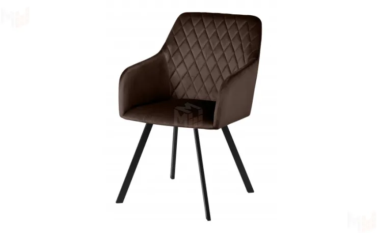 Кресло поворотное Барли Confetti coffee/черный