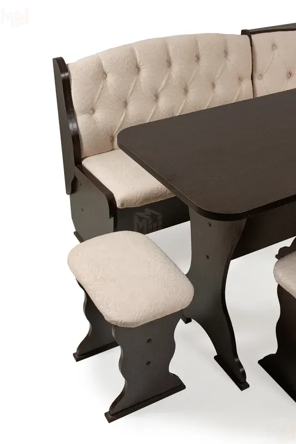 Кухонный уголок Орхидея Люкс (венге/флок Карамель)