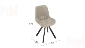 Стул Марвел К2 Исп. 2 Черный муар Велюр Confetti Smoke