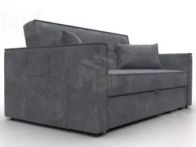 Диван прямой Лига-104 (140) ( BRUT 16 темно-серый )
