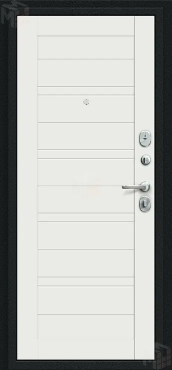 Входная металлическая дверь Сити Kale Букле черное/Off-white