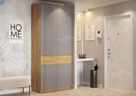 Шкаф Бостон ШК-001 (крафт золотой/серый шифер)