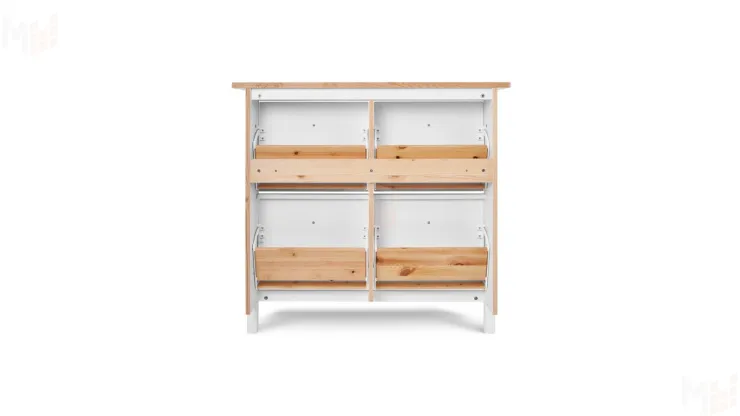 Тумба для обуви из массива Кымор 107 белая