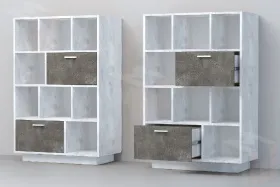 Комод К-1 Эго ПД  Бетон Светлый/Камень Темный