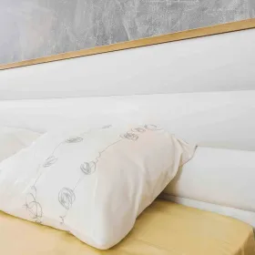 Кровать Айрис 307 Люкс (1600) Белый/Дуб золотистый