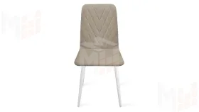 Стул Стенли К1С Белый матовый, Велюр Confetti Smoke
