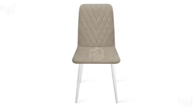 Стул Стенли К1С Белый матовый, Велюр Confetti Smoke