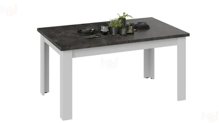 Стол обеденный Ванкувер тип 1  Белый, Ателье темный