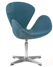 Кресло дизайнерское DOBRIN SWAN (синяя ткань IF6)