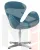 Кресло дизайнерское DOBRIN SWAN (синяя ткань IF6)