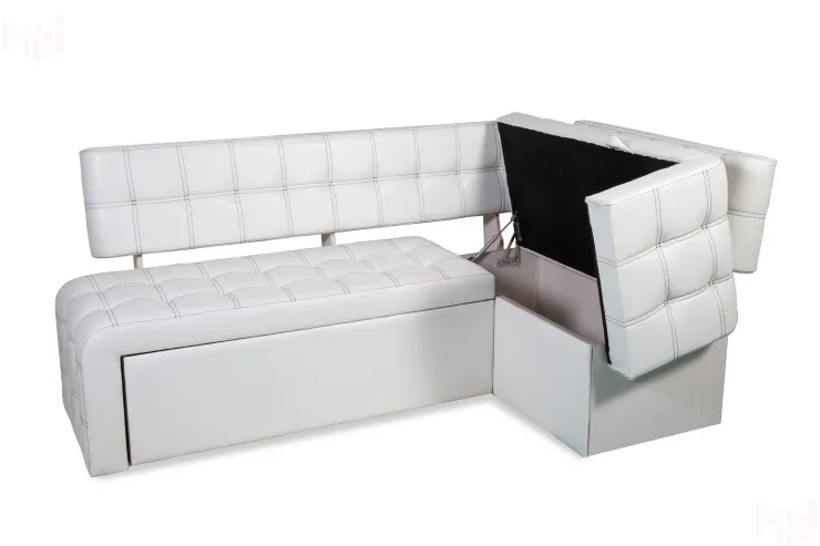 Кухонный диван Прага со спальным местом (кожзам Милк)