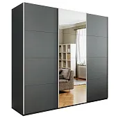 Шкаф-купе Эста 3-х дверный Медиум (4 посредине) (4 Зеркала / 8 ЛДСП) 240 см.