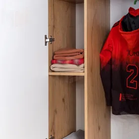 Шкаф для одежды и белья ЛОЙС 92  Графит/Белый