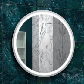 Зеркало с LED подсветкой Style White d 600