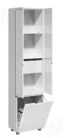 Пенал напольный "3D" 50 В1 с корзиной для белья Домино