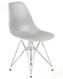 Стул обеденный DOBRIN DSR (ножки хром, цвет светло-серый (GR-01))