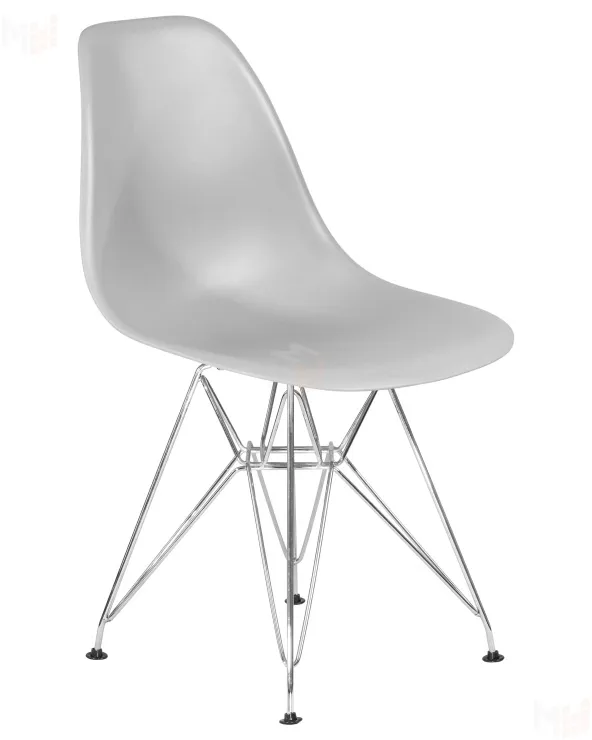 Стул обеденный DOBRIN DSR (ножки хром, цвет светло-серый (GR-01))