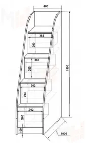 Кровать-чердак Фанки Кидз-19 + комод-лестница 13/8СВ