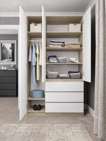 Шкаф Челси 1200 (сонома/белый глянец)