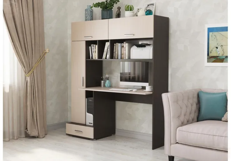 Компьютерный стол ПКС-1 венге/дуб белфорт