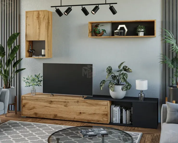 Флип (Дуб Вотан / Черный)