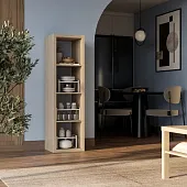 S00630 Фора 4Л стеллаж 146x41х38, дуб беленый