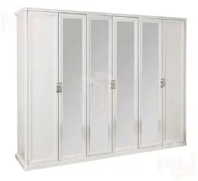 Шкаф Мишель 6-дверный белый матовый
