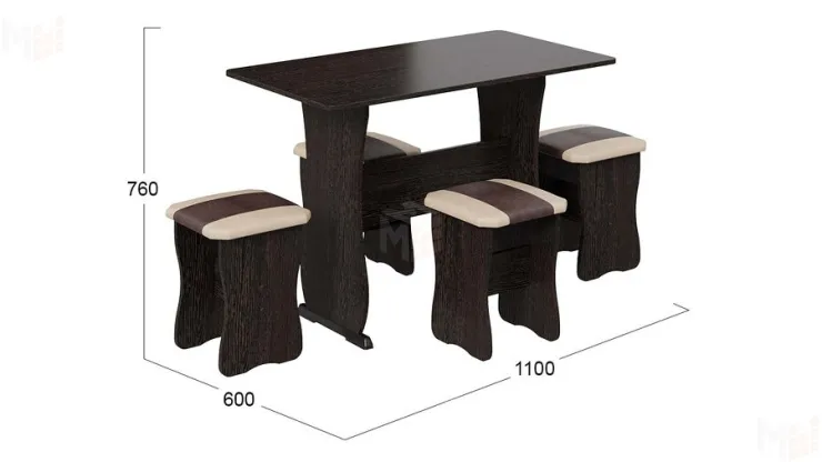 Обеденная группа тип 1 - МФ-101.006 Венге, Санчо/Коричневый