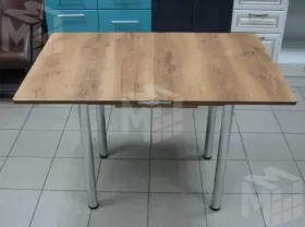 Стол Ломберный поворотно-раскладной 780*580 (дуб вотан), ножки хром