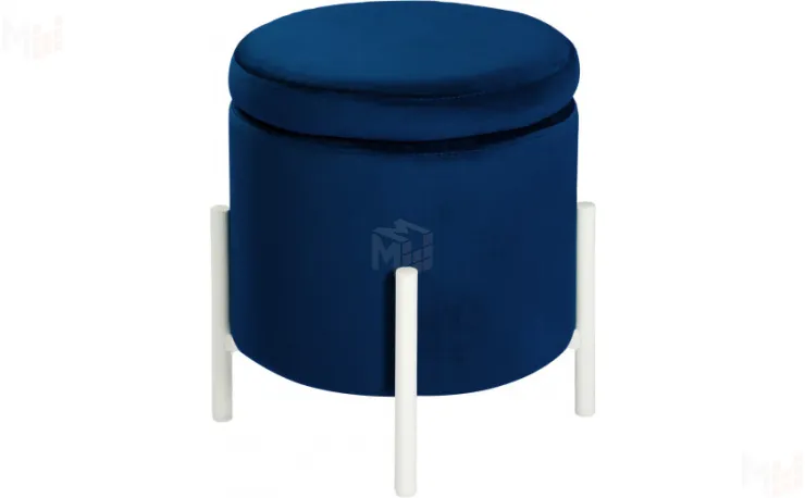 Пуф Кен с местом для хранения, Confetti blue/белый