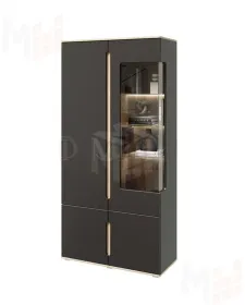 Шкаф с подсветкой Ким (сонома/графит)