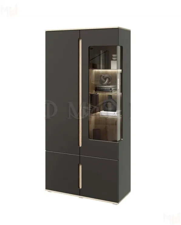 Шкаф с подсветкой Ким (сонома/графит)