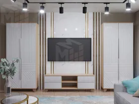 Гостиная Копенгаген дуб сонома/белый матовый вариант 4