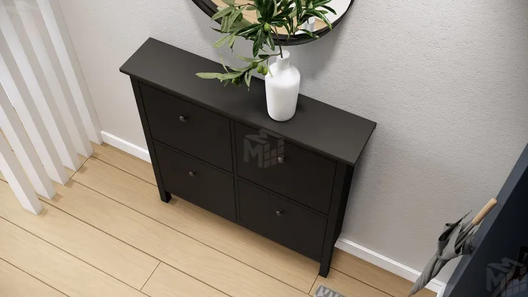 Тумба для обуви из массива Кымор 107 черная