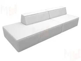 Диван прямой модульный Монс Модерн левый ( GRIFON 01 белый )