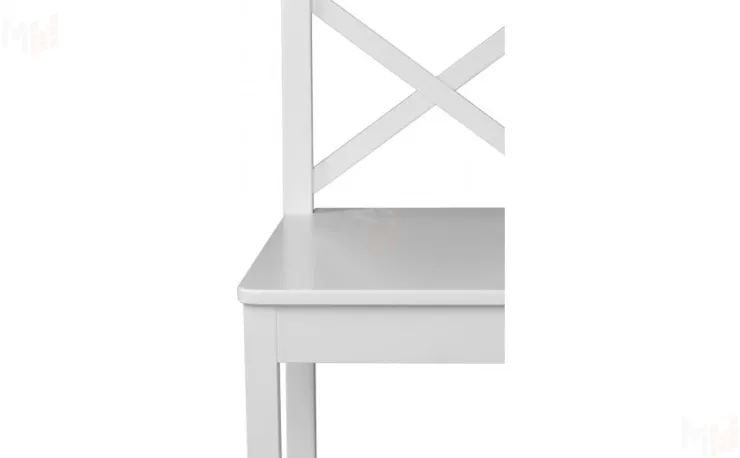 Стул полубарный деревянный с жестким сиденьем Бергольф Белый