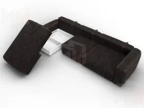 Диван угловой Лига-066 НПБ Лонг угол левый ( BRUT 17 коричневый )