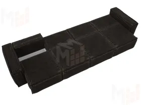 Диван прямой Лига-081 НПБ МегаЛонг ( BRUT 17 коричневый )